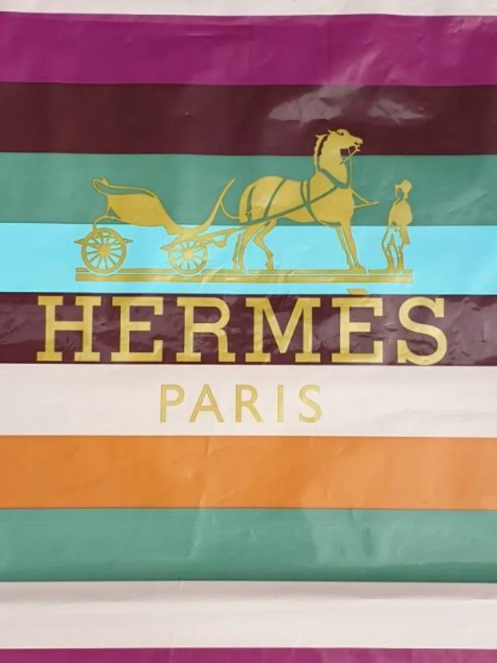 Fashion Plastic Shopping Bag Logo Luxury Boutique Gift Packaging 19 x 18 Inches